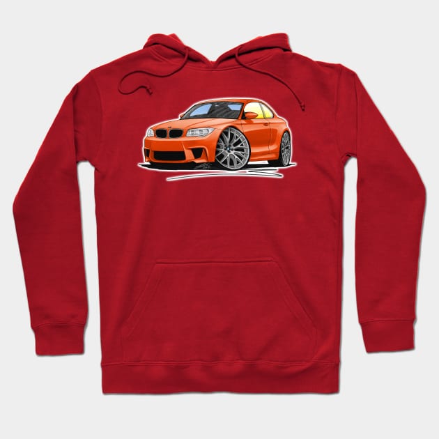 BMW 1M Coupe Orange Hoodie by y30man5